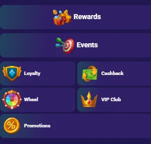 LiraSpin beloningsmenu met loyaliteit, cashback en VIP-club opties